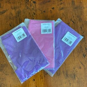 NWT - 3 Tea Collection somersault shorts. Two purple and one pink.